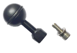 ø1" Ball Adapter with 1/4"-20 threaded base hole - 2" / 5.08 cm long
