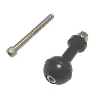1" Ball Adapter with Top Mount Screw & Locking Nut - 2" / 5.08 cm long