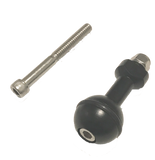 1" Ball Adapter with Top Mount Screw & Locking Nut - 2" / 5.08 cm long