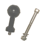 1" Ball Adapter with Top Mount Screw & Locking Nut - 2" / 5.08 cm long